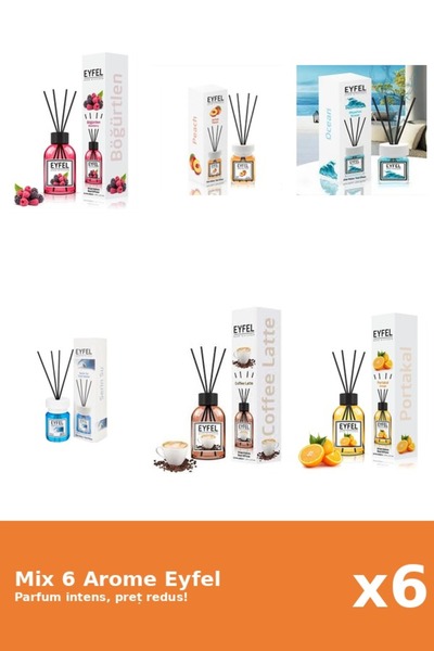 Eyfel Set 6 Mix Eyfel: 1x Cafea, 1x Cool Water, 1x Fructe De Padure, 1x Ocean...