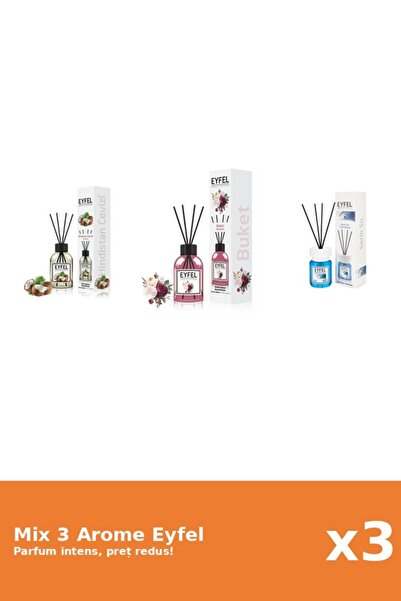 Eyfel Set 3 Mix Eyfel: 1x Bouquet, 1x Cool Water, 1x Nuca De Cocos