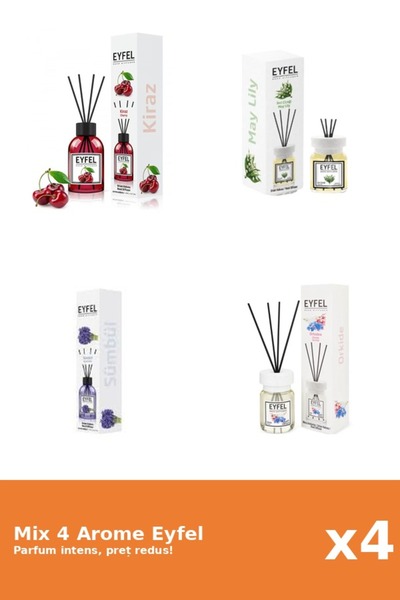 Eyfel Set 4 Mix Eyfel: 1x Cherries, 1x Lilies of the Valley, 1x Orchids, 1x H...