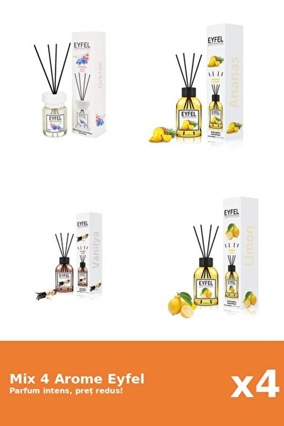 Eyfel Set 4 Mix Eyfel: 1x Ananas, 1x Lamaie, 1x Orhidee, 1x Vanilie