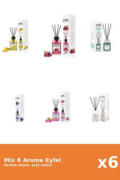 Eyfel Set 6 Mix Eyfel: 1x Ananas, 1x Angel, 1x Bumbac, 1x Fructe De Padure, 1...