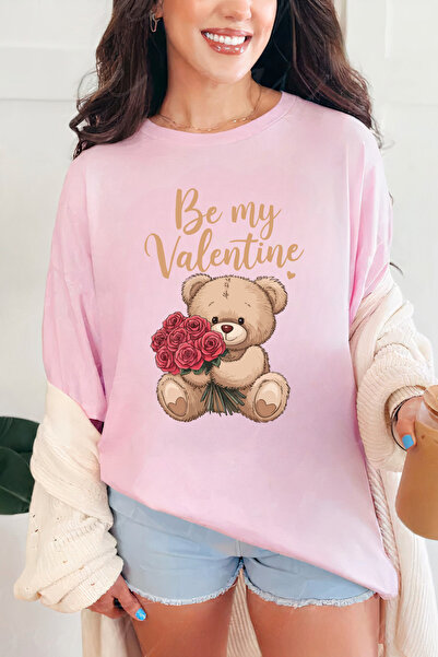 Sarah's Boutique Tricou de damă – 100% bumbac – Valentine’s Day "Be my Valent...