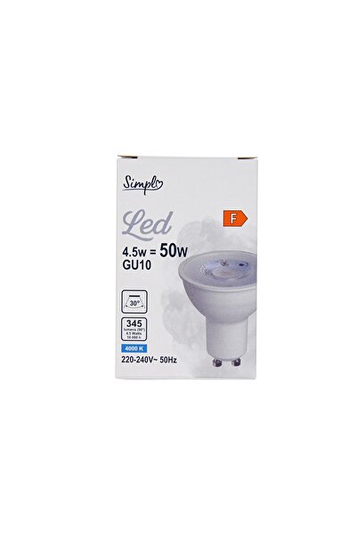 Simpl Bec LED Simpl, GU10, 4.5 W (50 W), 345 lm, 4000 K