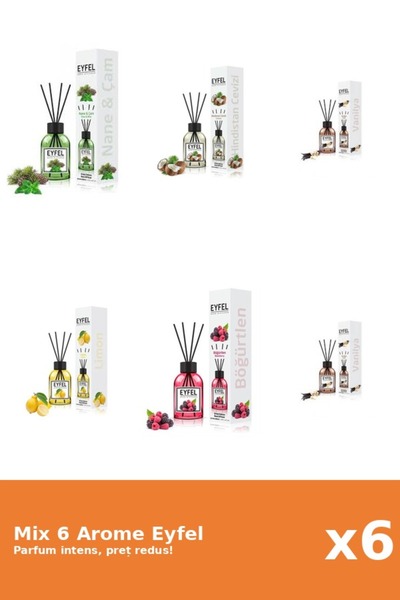 Eyfel Set 6 Mix Eyfel: 1x Fructe De Padure, 1x Lamaie, 1x Nuca De Cocos, 1x P...