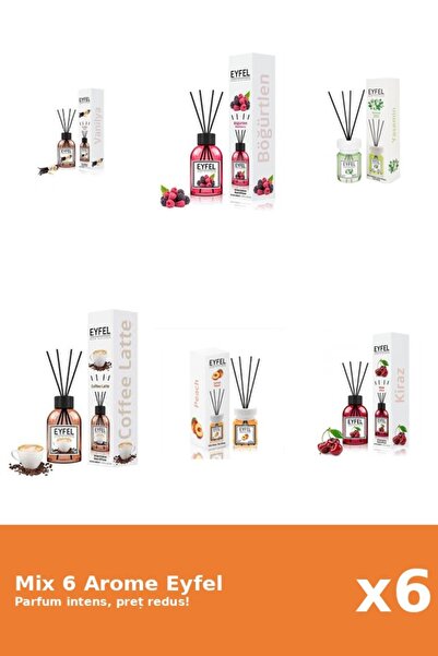 Eyfel Set 6 Mix Eyfel: 1x Cafea, 1x Cirese, 1x Fructe De Padure, 1x Iasomie, ...