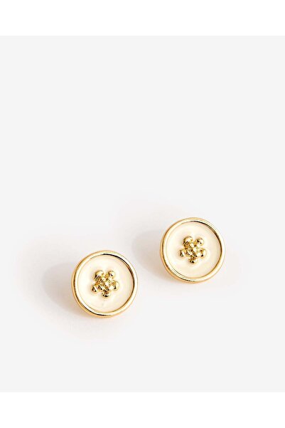 REDTAG أقراط نسائية مزينة بالذهب