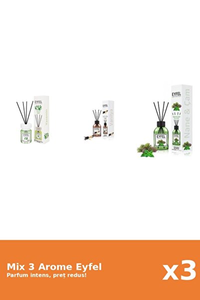 Eyfel Set 3 Mix Eyfel: 1x Iasomie, 1x Pin Si Menta, 1x Vanilie