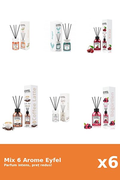 Eyfel Set 6 Mix Eyfel: 1x Acacia, 1x Angel, 1x Bumbac, 1x Cafea, 1x Cirese, 1...