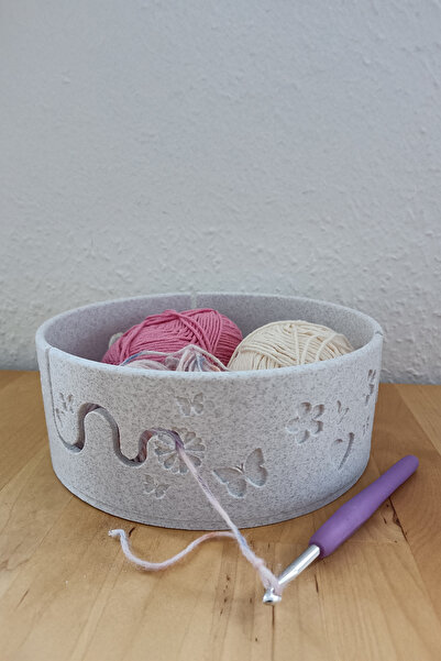 Wool Bowl Yün İpi Kasesi | Dekoratif Örgü İpliği Tutucu | 3D Baskı Organizer
