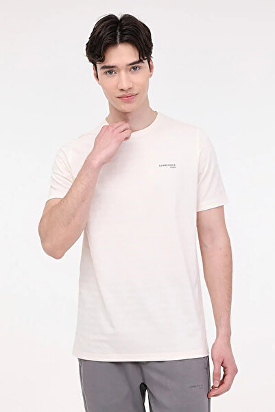 lumberjack Ανδρικό κοντομάνικο μπλουζάκι ML HARVES 11ITL1103 4FX BROKEN WHITE