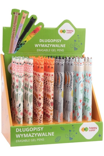 HAPPY COLOR Roller gel cu rescriere, 0.5 mm, albastru, Floral Art, Happy Colo...