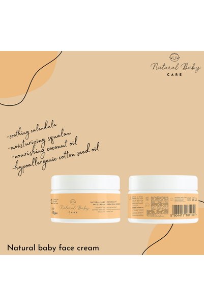 Natural Baby Care Crema de fata naturala pentru bebelusi 0+ luni, 50ml