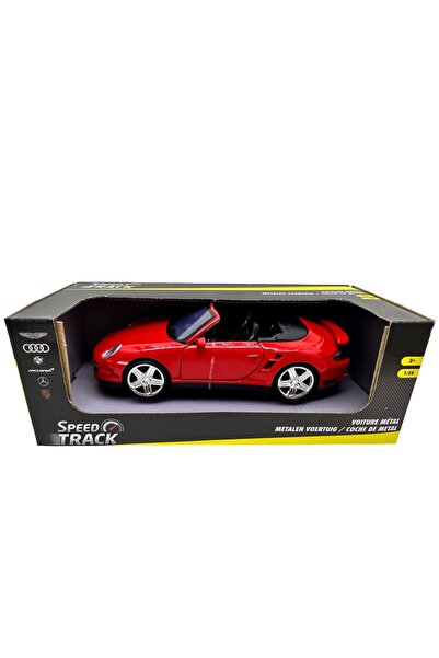 JPT Porsche 911 Turbo Red Cabriolet - лят модел в мащаб 1:24