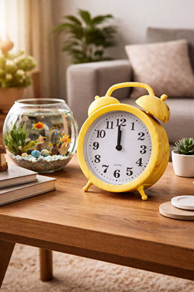 Silmaril Alarmlı Retro Dokunuşlu Modern & Nostaljik& Bohem Ahşap Görünümlü Qu...