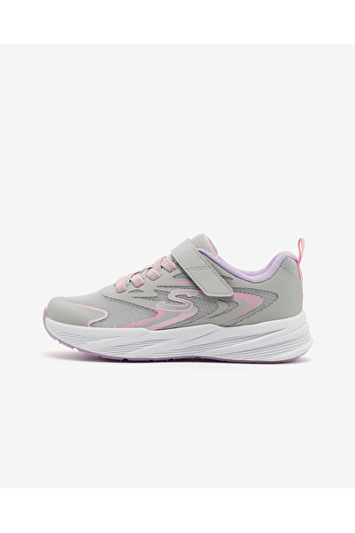 SKECHERS MICROSPEC TREAD Büyük Kız Çocuk Açık Gri/Çok Renkli Spor Ayakkabı 30...