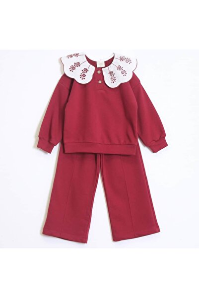 OZZY KİDS Girl's Collared Relaxed Fit Set