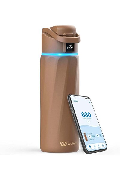 WATERH زجاجة مياه ذكية من Boost مزودة بتذكير بشرب الماء، سعة 24 أونصة، خالية ...