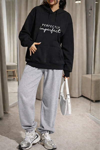 Pink Sky Unisex Perfectly Imperfect Printed Hooded Sweatshirt & Jogger Tracks...