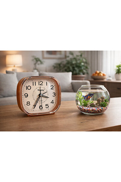 Silmaril Alarmlı Retro Dokunuşlu Modern & Nostaljik& Bohem Ahşap Görünümlü Qu...