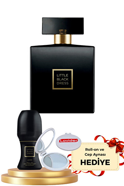 AVON Little Black Dress Kadın Parfüm EDP 50ml + Roll-on ve Lovider Cep Aynası