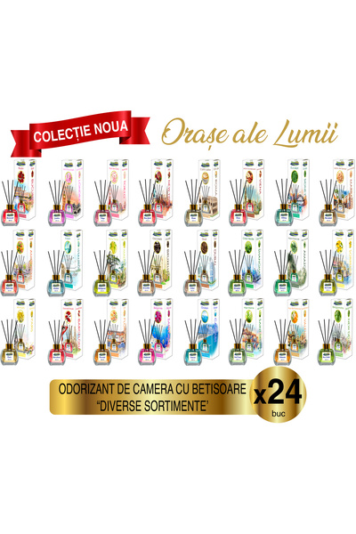 PureLife Pure Life City Collection 24-Pack Room Fragrance Set 120 ml