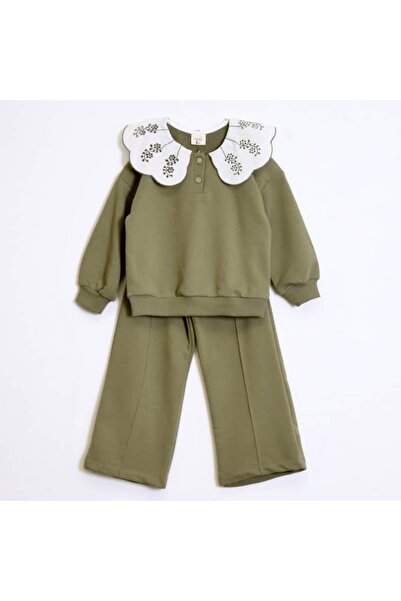 OZZY KİDS Girl's Collared Relaxed Fit Set