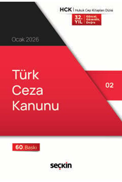 Seçkin Yayıncılık Türk Ceza Kanunu (Cep Kitabı) 60. Baskı, Ocak 2026
