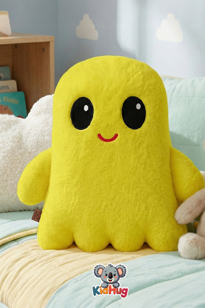 KidHug Sarı Hayalet Figürlü Peluş Yastık – Snapchat Benzeri Hayalet Sevgiliye...