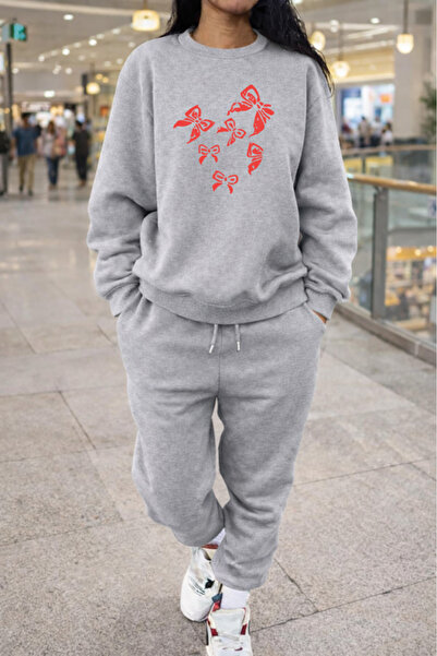 Pink Sky Unisex Butterfly Printed Hooded Sweatshirt & Jogger Tracksuit Set Ov...