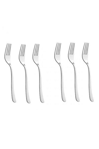 Culinaro Set of 6 dessert forks ROSE 1.6mm, stainless steel