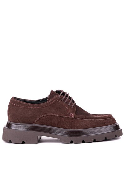 Shoetyle - Brown Genuine Suede Lace-Up Casual Men's Shoes 115-K432