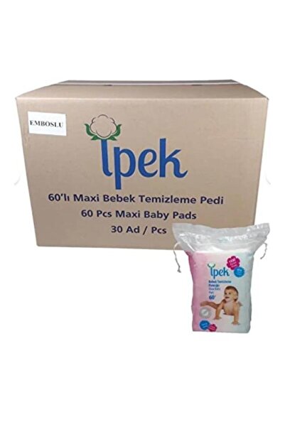 İpek Bebek Temizleme Pamuğu 60 x 30 Paket