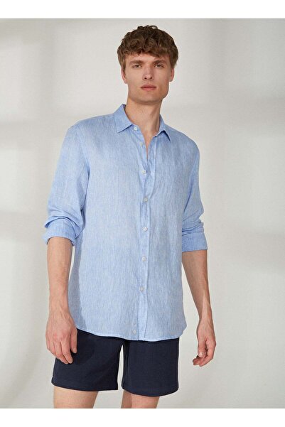 United Colors of Benetton Mix Men's Bnt-M Linen Shirt Model Code: (5Bku5Qjg8907)