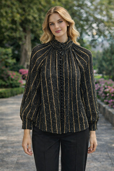 Serpil Exclusive Silvery Textured Shirt