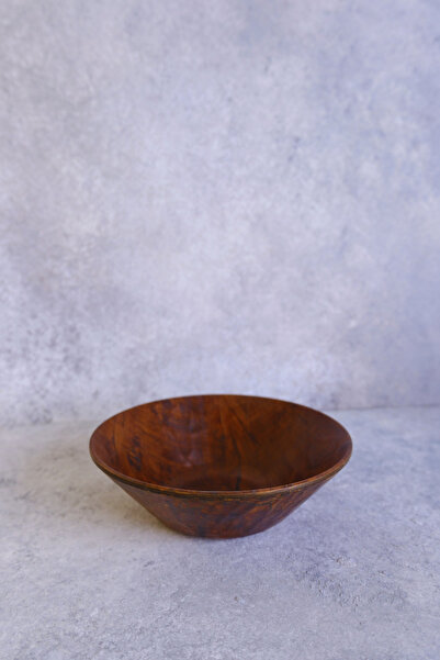 justwood Ligna 19 cm Melamine Wood Relief Salad Plate, Serving Plate, Deep Bo...