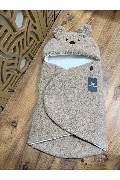 Mini Chics Plush Fabric Teddy Bear Embroidery Baby Swaddle
