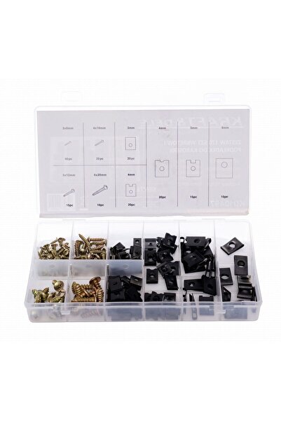 Kraft Set suruburi si cleme pentru caroserie, 170 piese,