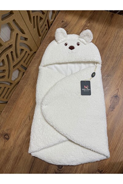 Mini Chics Plush Fabric Teddy Bear Embroidery Baby Swaddle
