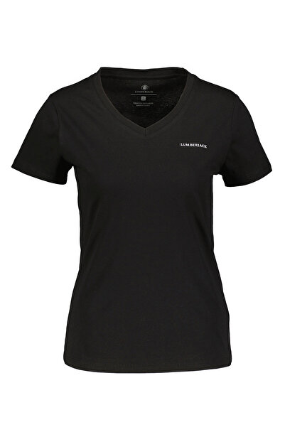 lumberjack Γυναικείο T-Shirt BASIC CT126 ΜΑΥΡΟ