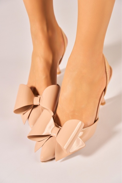 Joana Nude Elegant Women's Shoes, Eco Patent Leather, 39