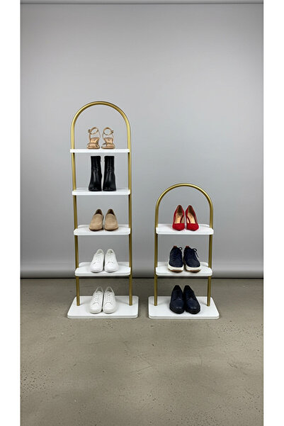 Fec Reklam İkili Ayakkabılık Düzenleyici Çok Amaçlı Raf Konsept Sunta Raf Met...