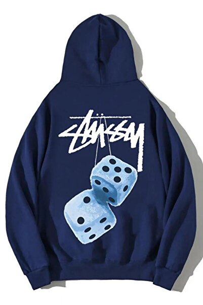 DİVİN Unisex Stüssy Zar Sweatshirt White