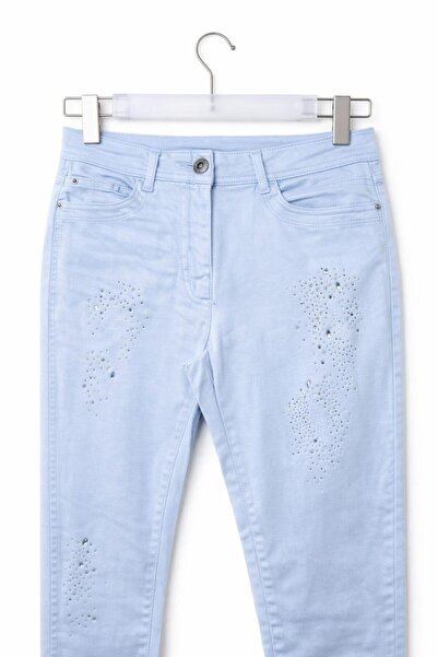 BONİTA Bonitaliz 475 on Printed High Waist 5 Pocket Lycra Tight Leg Trousers