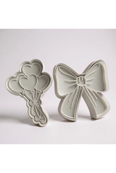 Dekor 🎀   Balloon & Bow Figure Cookie Mold Set 🎈
