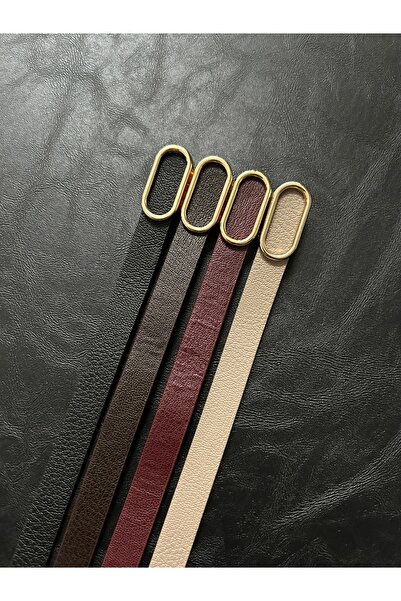 LİA KEMER 4-Piece Women's Gold Buckle Belt Waist Belt Coat Belt Dress Belt Pa...