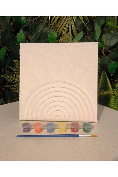 Fİ TASARIM DOKULU EL YAPIMI TUVAL BOYAMA SETİ 20X20 CM