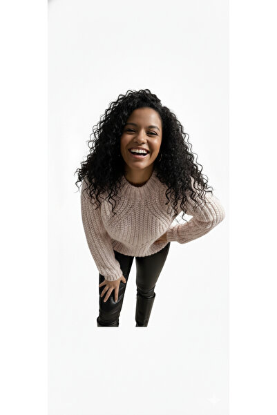 ANBLYs COLLECTION Crew Neck Skirt and Cuffed Sleeves Extra Soft Knitwear Wome...