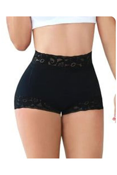 Işıkgiyim Kadın siyah dantelli likralı viskon tayt