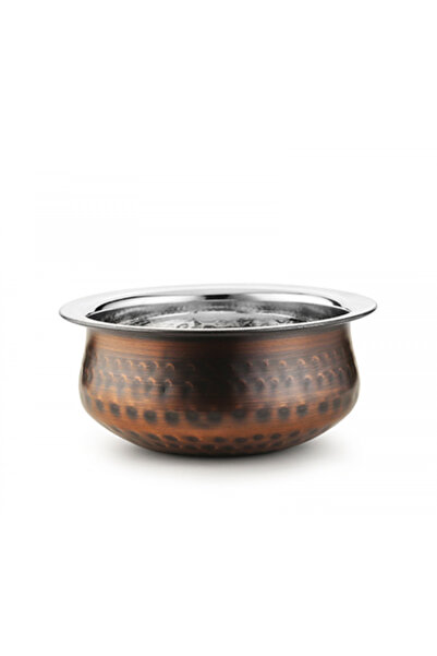 Culinaro Bol Hyderabadi Handi cu relief, ANTIQUE, D14,5xh6cm, 600ml, din inox...