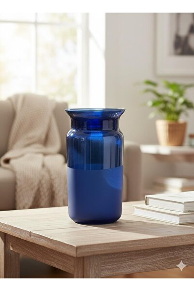 Cemile مزهرية أسطوانية زرقاء داكنة 29×15